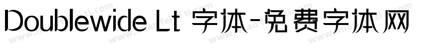 Doublewide Lt 字体字体转换
